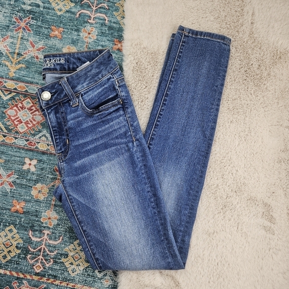 American Eagle Outfitters Super Stretch Jegging Denim Pants 0 Reg - Picture 1 of 6